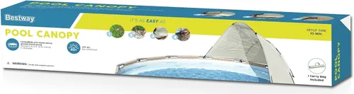 Vista 6 de Bestway Parasol para piscina Compatible con piscinas redondas sobre el suelo de entre 10 y 18 pies de diámetro