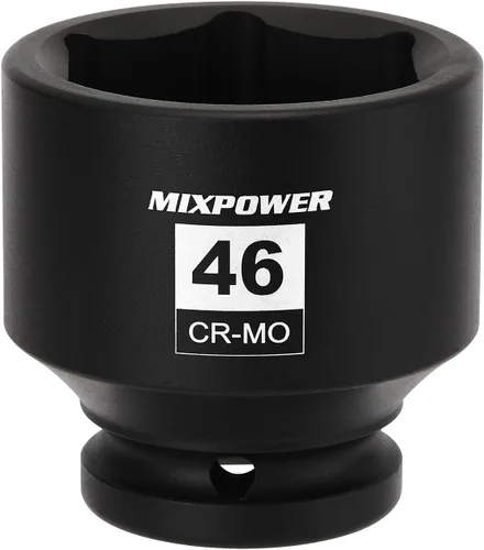 Vista 19 de MIXPOWER Zócalo de impacto poco profundo de 3/4", 1.181 in, CR-MO, métrico, 6 puntos, tuerca de eje de grado de impacto para una fácil extracción
