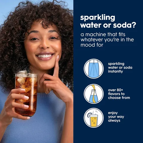 Vista 11 de SodaStream E-Duo - Máquina de agua con gas (negro) con 60 litros de CO2, 1 botella de carbonatación sin BPA y (1) botella de vidrio de 1 litro