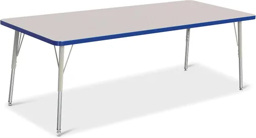 Vista 41 de Berries Mesa rectangular para actividades, altura A, Gris/Negro/Negro, 1