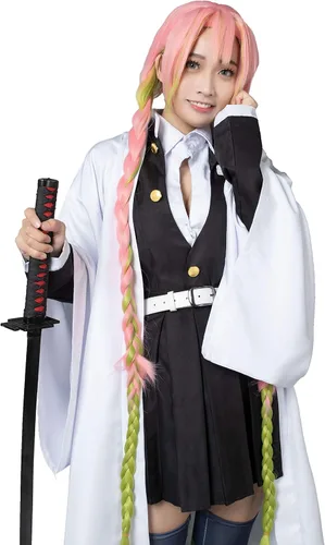 Vista 3 de Cosfun Kanroji Mitsuri Cosplay Kimono traje mp005152