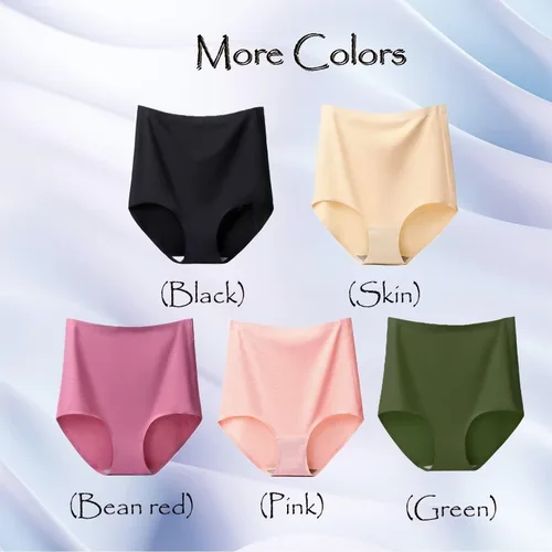 Vista 4 de Ropa interior de cintura alta para mujer, con control de abdomen, sin costuras, paquete de 2
