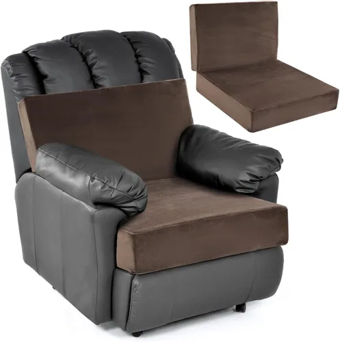 Vista 10 de HOMBYS Cojines de espuma para sillas reclinables para ancianos, almohadillas de silla de 4 pulgadas de grosor con soporte de respaldo para silla