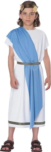 Vista 2 de Disfraz griego Toga para niños, Blanco