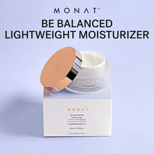 Vista 4 de MONAT Be Balanced - Hidratante ligero - Hidratante facial restaurador y suavizante con ácido hialurónico. Crema facial hidratante ligera para rutina