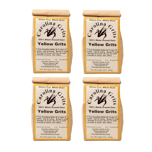Vista 9 de Carolina Grits Company Sémola Blanca de Carolina Molida Tradicionalmente en Piedra, Grano Entero, Sin Gluten y Sin OMG (Blanco, 1 Paquete (16 onzas))