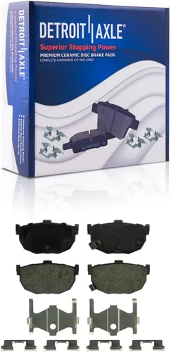 Vista 35 de Detroit Axle - Pinzas de freno traseras para el lado del pasajero + pastillas de freno de cerámica con herramientas de repuesto para Acura CL TL