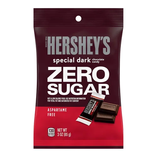 Vista 3 de HERSHEY'S Special Dark Zero Sugar - Bolsa de caramelo de chocolate, 3 onzas