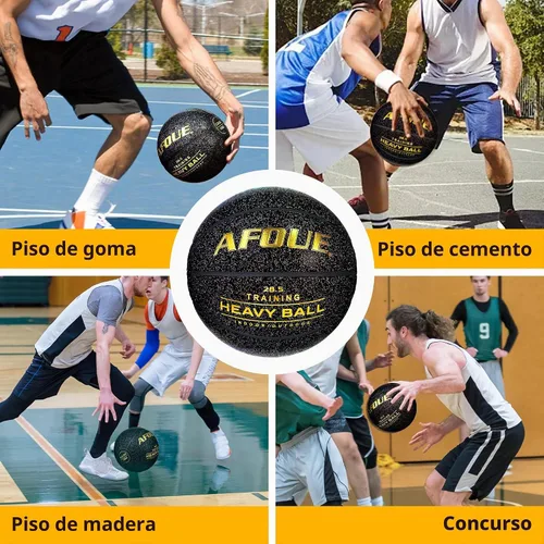 Vista 8 de Quality Faux Leather Heavy Training Basketball 29.5/28.5" Size 7/6 Negro estrellado