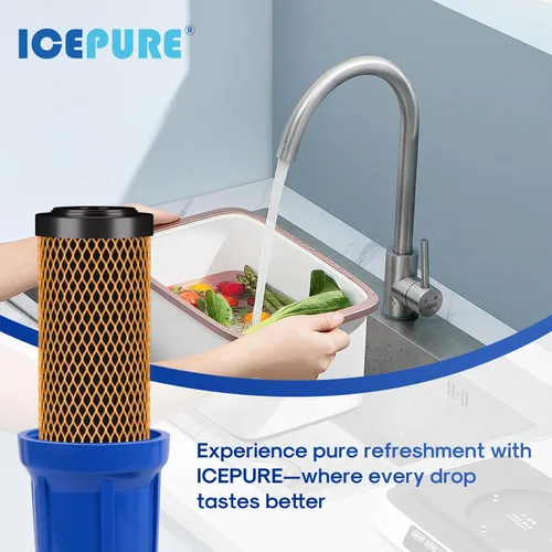 Vista 8 de ICEPURE Cartucho de filtro de agua KDF y carbón activado para toda la casa, 5 micrones, 20 x 2.5 pulgadas, repuesto de filtro de extracción