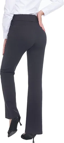 Vista 3 de ZTN - Pantalones de cintura alta con control de barriga para mujer, pantalones de vestir con 4 bolsillos, pantalones de trabajo para negocios
