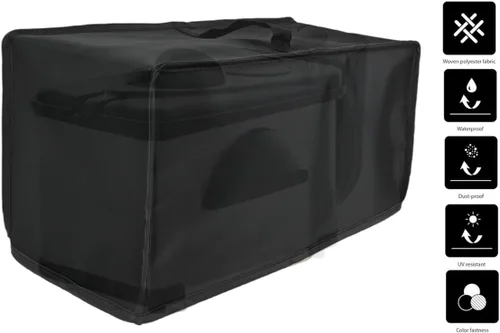 Vista 2 de Cubierta para freidora profunda, resistente al agua, compatible con freidora eléctrica OVENTE de 2 litros FDM2201BR/FDM2201CO (negro)