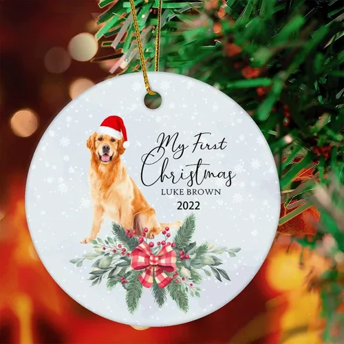 Vista 23 de 1st First Christmas Pet Ornament 2022 Dog Christmas Bauble Custom Ornament Dog Lover Gifts Personalised Dog Name Ornament English Cocker Spaniel Gift