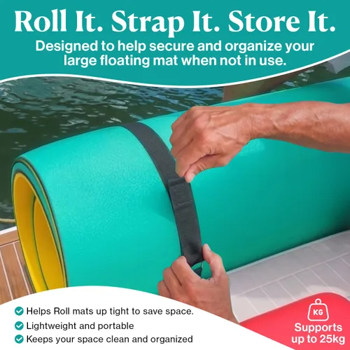 Vista 9 de Accesorios para tapetes flotantes (kit de ataduras, ojales y correas) Complete Floating Mat Kit: Bungee Tether, Grommet Hardware & Storage Straps