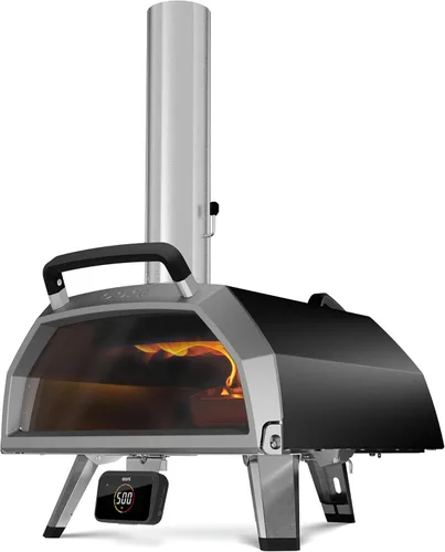 Vista 10 de Ooni Karu 2 Horno de Pizza al Aire Libre Multi-Combustible - Horno de Pizza al Aire Libre de Madera y Gas con Piedra para Pizza y Termómetro