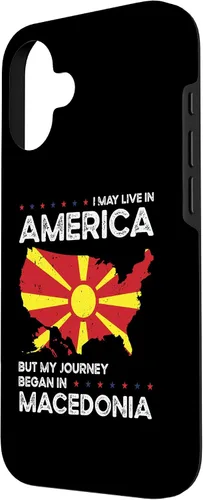 Vista 2 de Macedonian American USA Patriot Grown Macedonia US Flag Case for iPhone 16