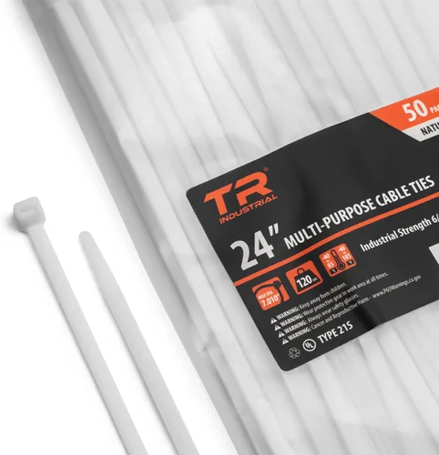 Vista 21 de Cable lazos multiuso TR Industrial TR88301 (100 piezas), 4 pulgadas, negro