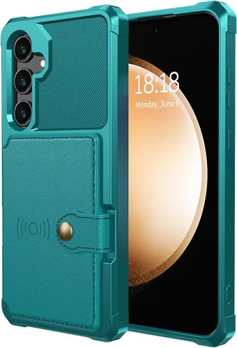 Vista 73 de Funda para Samsung Galaxy S21 Ultra con tarjetero, compatible con soporte magnético para automóvil, resistente a los golpes, resistente, suave, TPU