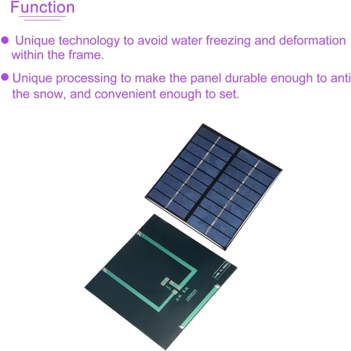 Vista 5 de DMiotech 9V 2W 4.528 in x 4.528 in Mini célula del panel solar para el proyecto de la energía eléctrica de DIY