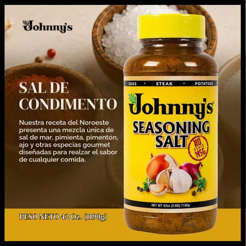 Vista 3 de Johnny's Sal de Condimento, Sin MSG, 42 Oz
