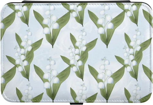 Vista 2 de Lilies Valley - Joyero organizador pequeño de piel sintética para aretes, organizador de collar y anillo, organizador de almacenamiento para regalos