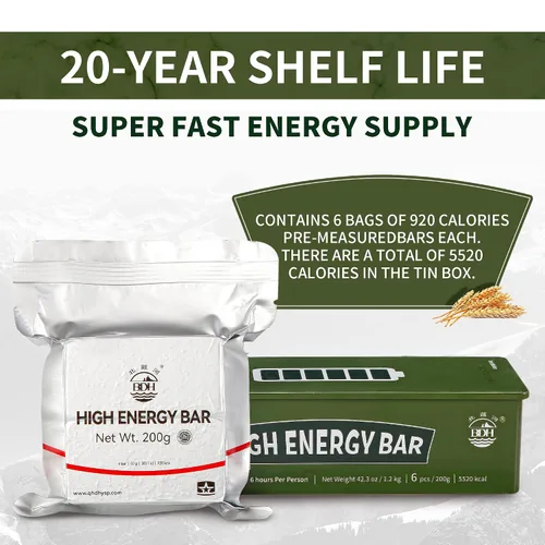 Vista 3 de Emergency Rations Bar, MRE Meals Ready to Eat 2026, Long Shelf Life Food