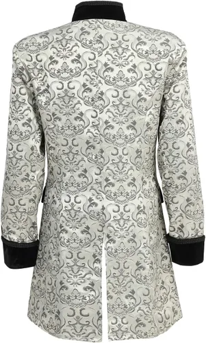 Vista 2 de Chaqueta medieval steampunk para hombre, abrigo gótico victoriano