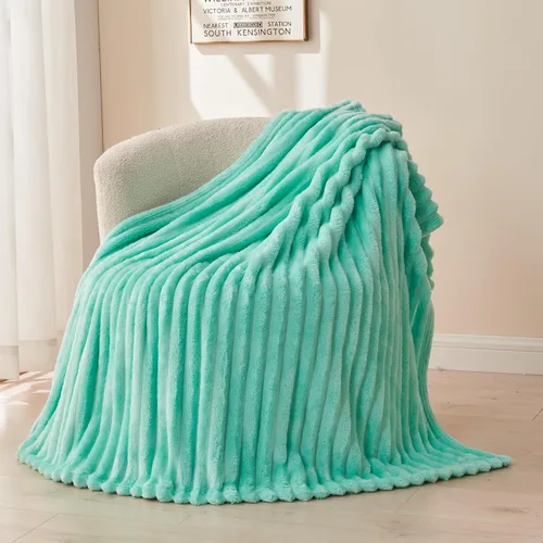 Vista 20 de NEWCOSPLAY Manta de Tiro Súper Suave Aqua Franela Sedosa Premium Forro Polar Jacquard Acanalado 3D Ligero Manta de Cama Uso en Todas las Estaciones