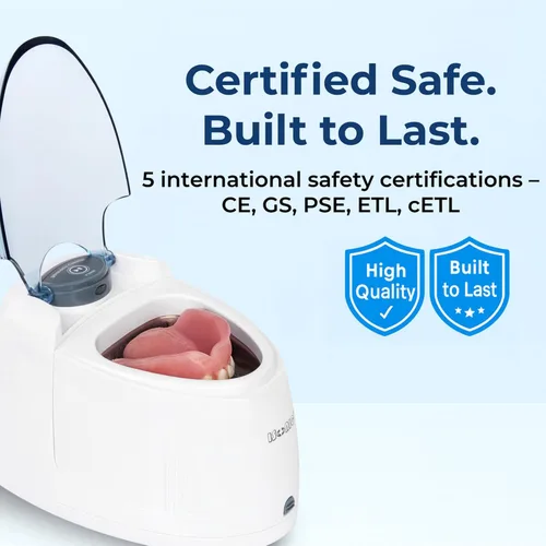 Vista 18 de iSonic Limpiador ultrasónico de dentadura/alineador/retenedor para todos los aparatos dentales y de la apnea del sueño (F3900)