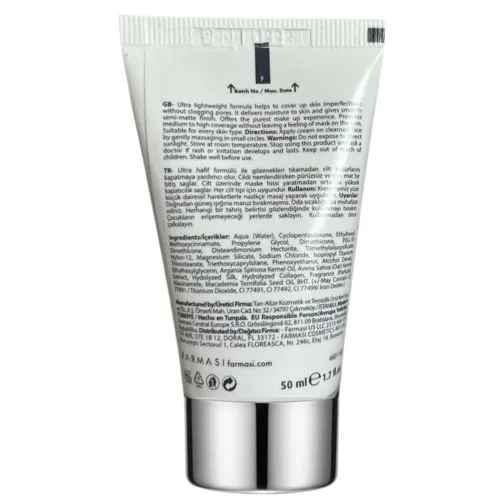 Vista 9 de FARMASi BB Cream Beauty Balm, hidratante tintado con SPF 15, acabado mate ligero, maquillaje facial de cobertura construible, 1.7 onzas líquidas, 01