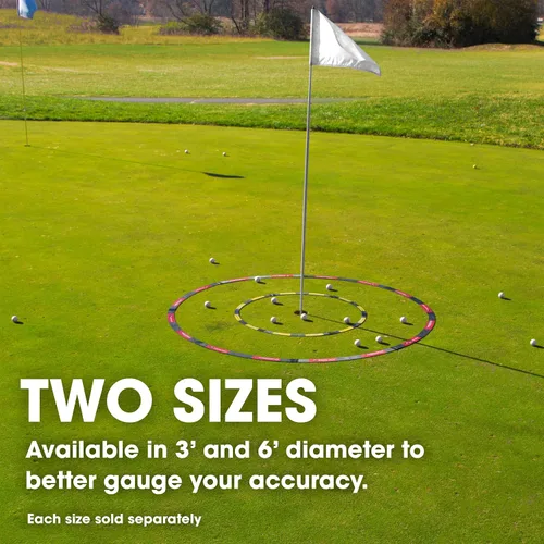 Vista 5 de EyeLine Golf Target Circle as Training Aid – Ideal for Chipping and Pitching – Super Thin with Foldable Configurations. Bright Color Markings Easy