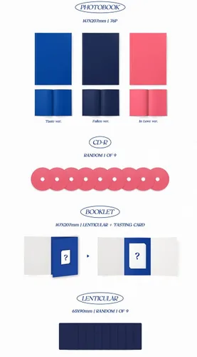 Vista 3 de JYP Ent. Twice - Álbum Taste of Love+Juego de tarjetas de fotos adicionales (Fallen ver.), JYPK 1231