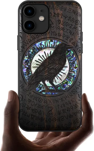 Vista 10 de Carveit Funda protectora de madera de diseñador para iPhone 11 [grabado de madera e incrustaciones de carcasa] compatible con iPhone 11