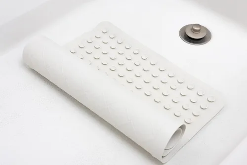 Vista 4 de WHP - Tapetes de bañera antideslizantes para uso en la ducha y baño, tapete de goma con ventosa, tapete para piso, superficie antideslizante, goma