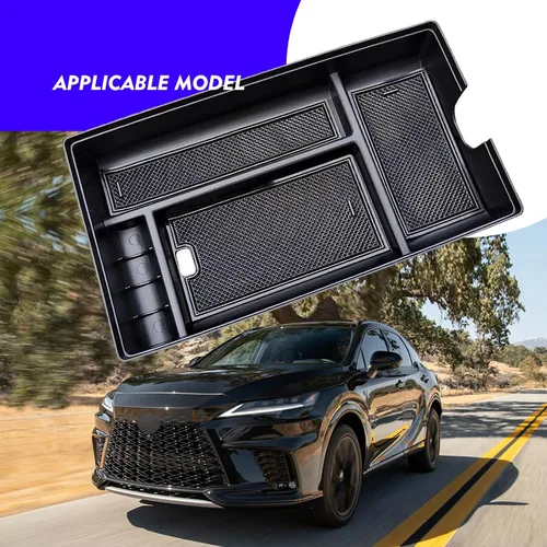 Vista 8 de Para Lexus RX 350 RX350 2024 2023 Accesorios Organizador de consola central 2023 Lexus RX350 para 2023 2024 Lexus RX350h Luxury/F Sport/Premium