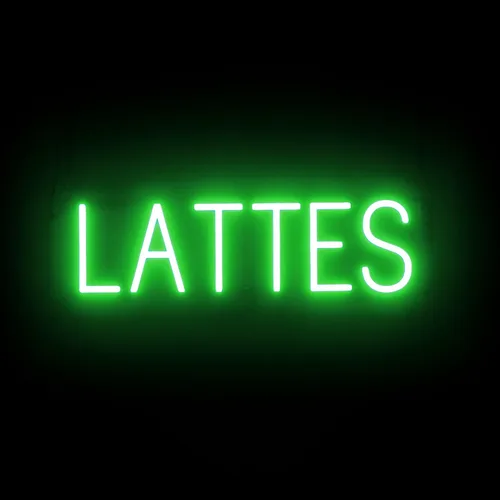 Vista 66 de SpellBrite Letrero de té Aspecto de letrero de té neón, luz LED azul, 13.1 x 6.3 pulgadas Ultra-Bright Click-Together Signage for Cafes, with
