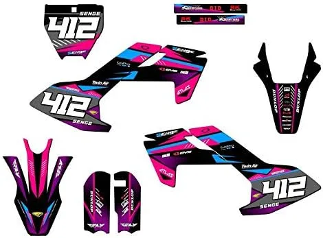 Vista 14 de Kit de base gráfica Mini TC 50 Surge Black Senge 2018-2023 compatible con Husqvarna
