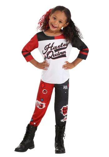 Vista 3 de Disfraz de Escuadrón Harley Quinn para Niña Multicolor