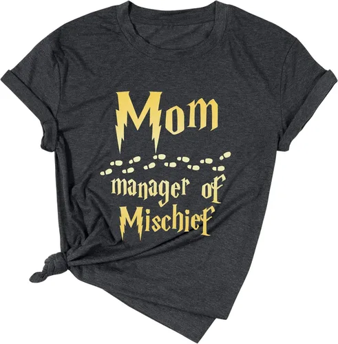 Vista 8 de Camiseta divertida para mujer con diseño de gerente de travesuras, camisa fantástica para mamá, camisa mágica de mago, para el día de la madre