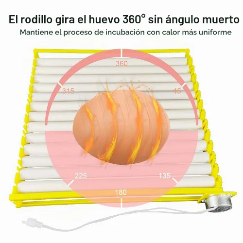 Vista 4 de HBtree - Bandeja de huevos para incubadora multifunción automática para pollos/patos/pájaros/aves de corral (13 tubos)