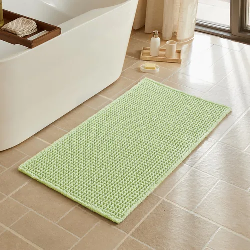 Vista 70 de Triohero Tapete de baño con diseño de gofre, tapete de baño pequeño y bohemio, antideslizante, lavable, ultra suave, súper absorbente, de secado