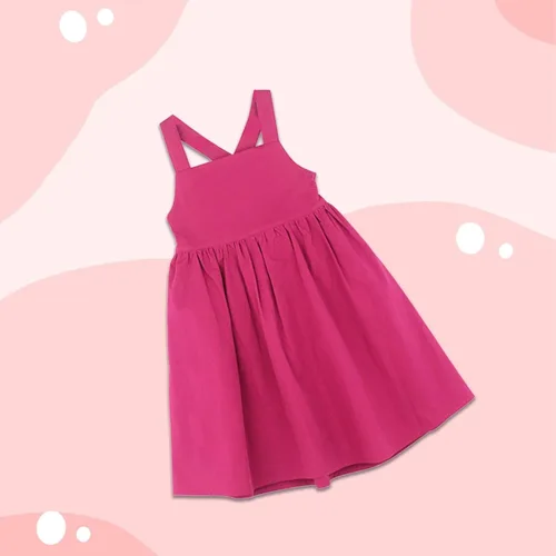 Vista 2 de Vestido camisola casual de color sólido para niños y niñas pequeñas, vestido de princesa para fiesta, vestido de princesa, vestido con bolsillo