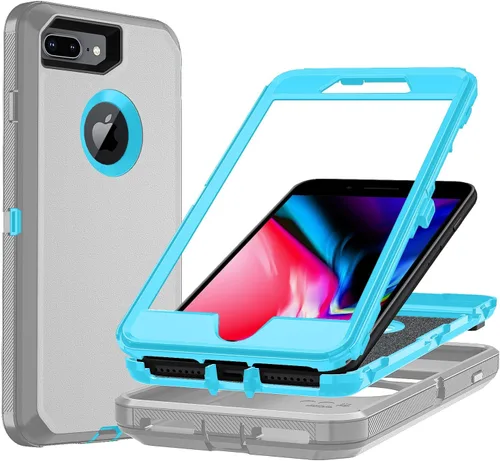Vista 58 de Funda para iPhone 7/8Plus, iPhone 8 Plus y 7 Plus, resistente protección para teléfono, a prueba de golpes, a prueba de polvo, a prueba de caídas