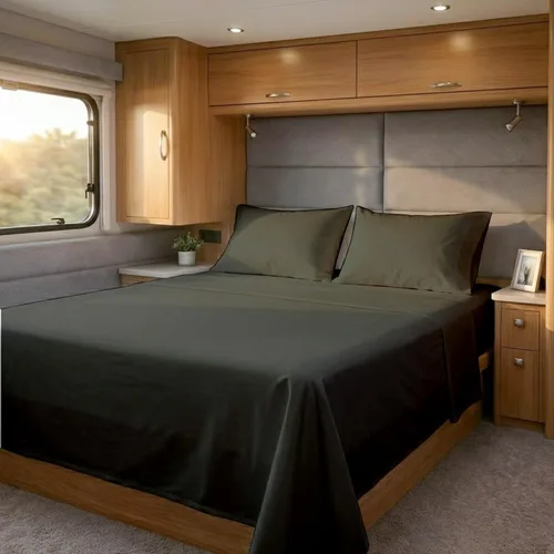 Vista 41 de Cottingon Juego de sábanas cortas de 4 piezas para caravana tamaño Queen, 100% algodón egipcio de fibra extra larga premium, juego de sábanas suaves
