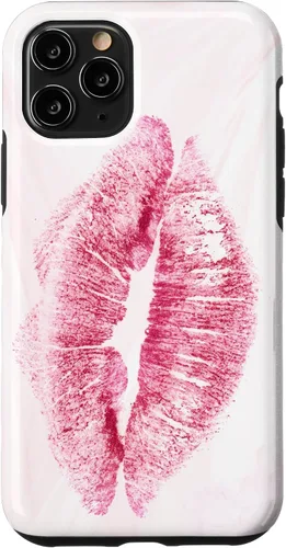Vista 10 de Carcasa rosa para iPhone 15 Kiss Lips Love