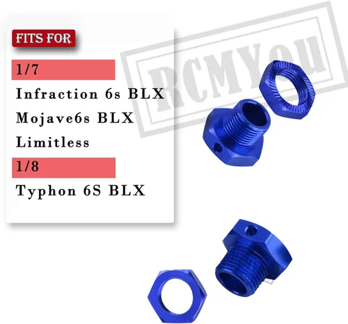 Vista 2 de Pieza de mejoras de llave hexagonal de rueda de 0.67 pulgadas, para infracción de 1/7, 6s BLX/Mojave 6s BLX/Limitless 1/8 Typhon 6S BLX, adaptadores