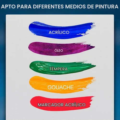 Vista 4 de Artkey Bastidores entelados para pintar, 8 x 10 pulgadas, paquete de 4 unidades, lienzo en blanco de 10 onzas con imprimación 100% algodón blanco