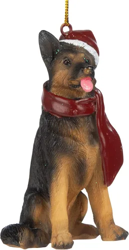 Vista 13 de Design Toscano - Figura de perro para decoración navideña.