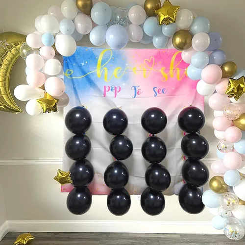 Vista 6 de Juego de dardos de revelación de género para bebé, globo de revelación para niña o niño, polvo rosa y azul para fiesta de él o ella, kit