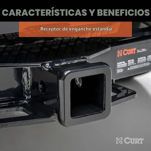 Vista 4 de CURT 13433 Enganche de remolque Clase 3, receptor de 2 pulgadas